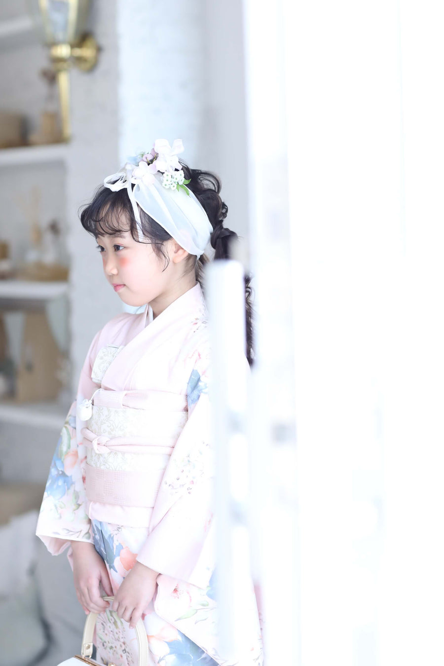 Children's Kimono, rose, pink, 6-9 years