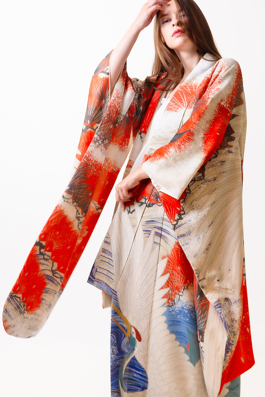 Shiny Kimono Robe long sleeve CLANE