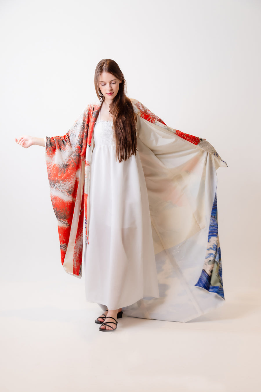 Shiny Kimono Robe long sleeve CLANE